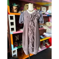 PLEATS FLOWER DRESS [S-4783]