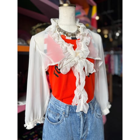 SHEER FRILL SLEEVE [S-4751]