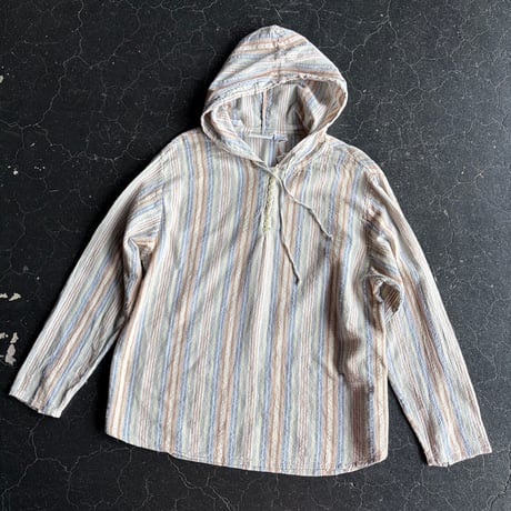 STRIPE HOODIE COTTON SHIRT [S-4791]