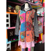 PATCHWORK ZIP PARKA [S-4921]