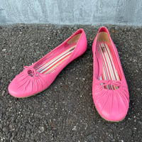 "Bass" LEATHER BALLET SHOES 26.0cm [S-4533]