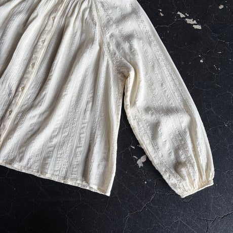 STRIPE×LACE GATHER BLOUSE [S-5049]