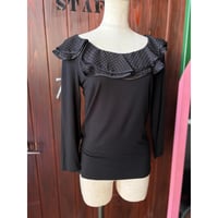 ”RALPH LAUREN” DOT COLLAR TOPS [S-4484]