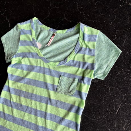 BORDER DESIGN COTTON TEE [S-4431]