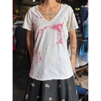 70'S FRUIT OF THE LOOM PAINT COTTON TEE [S-4479]