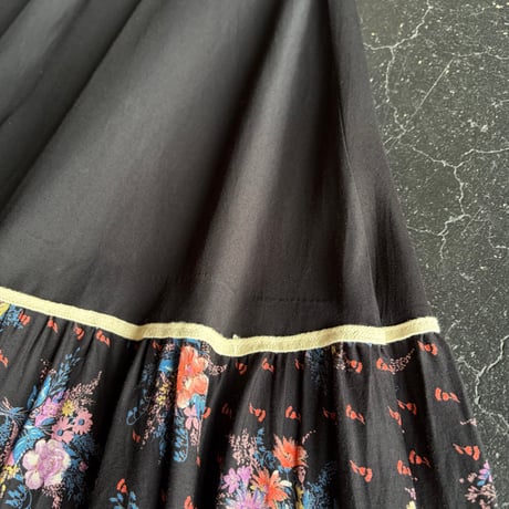 70'S FLOWER TIERED DRESS [S-4806]