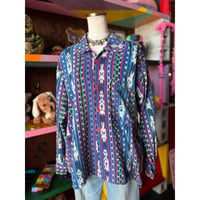 Vintage COTTON STRIPE SHIRT [S-5077]