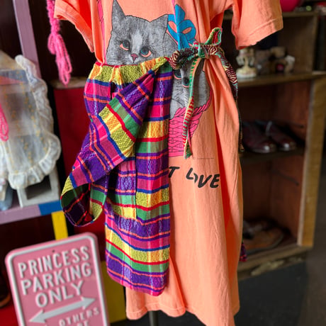 MEXICAN FABRIC APRON DRESS [S-4536]