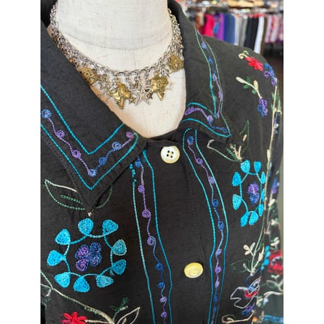 EMBROIDERY SILK JACKET [S-5020]
