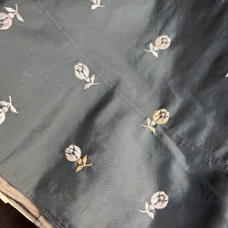 60'S FLOWER EMBROIDERY SKIRT [S-4475]