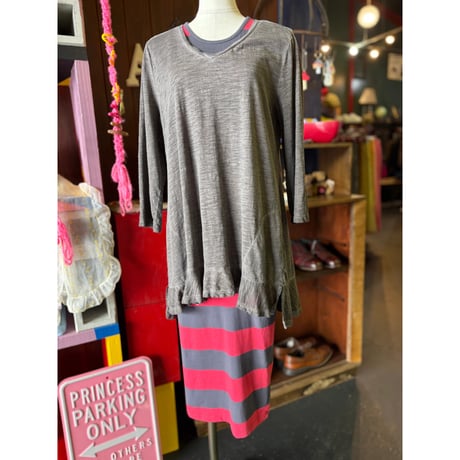 COTTON TUNIC TOPS [S-4607]