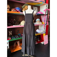 SHIRRING TIERED DRESS [S-4647]