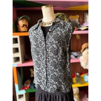 LACE PRINT SILK SHIRT [S-0002]
