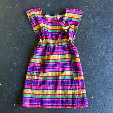 MEXICAN FABRIC APRON DRESS [S-4536]
