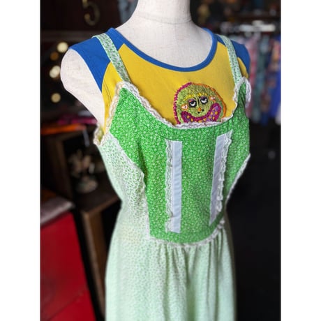 70’S FLOWER LONG DRESS [S-4585]