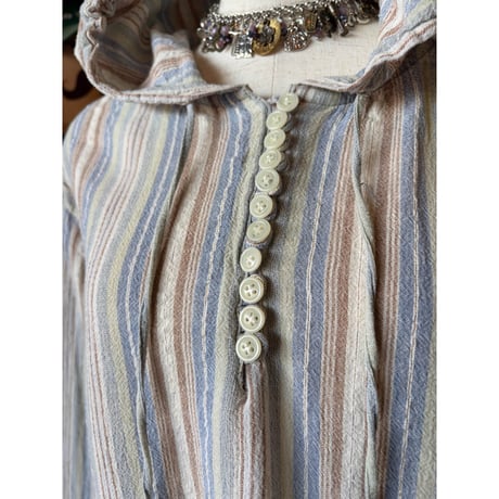 STRIPE HOODIE COTTON SHIRT [S-4791]