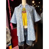 70’S ABSTRACT PATTERN S/S SHIRT [S-3710]