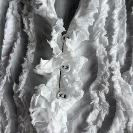COTTON FRILL SHIRT [S-4582]