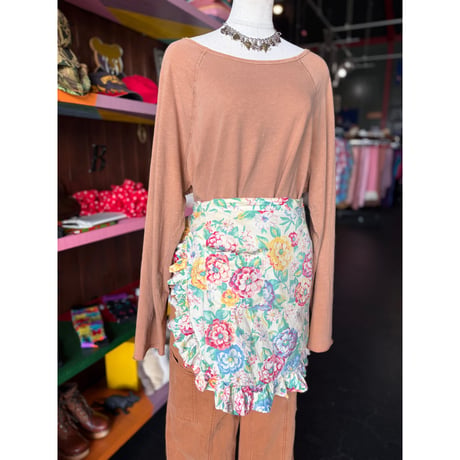60’S FLOWER COTTON APRON [S-4929]