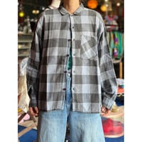 80’S PAKISTAN COTTON CHECK SHIRT [S-4429]