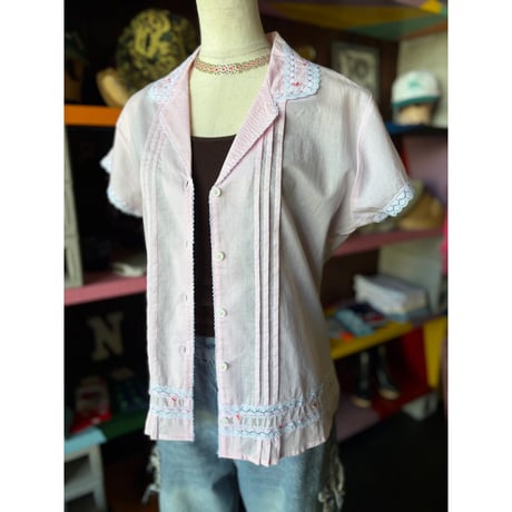 STRIPE×LACE SHIRT [S-3570]