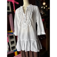 COTTON FRILL SHIRT [S-4582]
