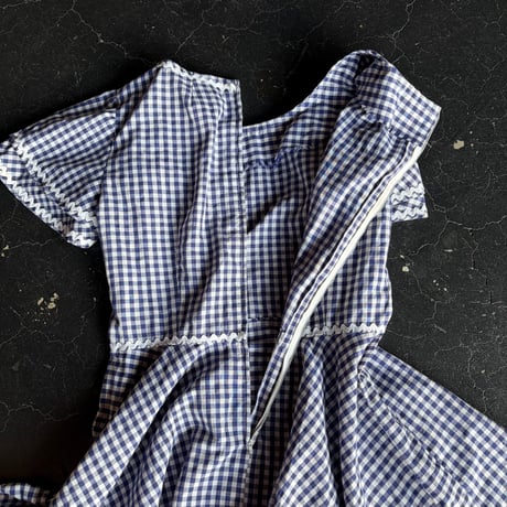 60-70'S GINGHAMCHECK DRESS [S-4370]
