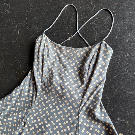 90’S BUTTON FABRIC CAMI DRESS [S-4561]