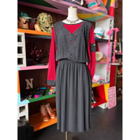 80'S EMBROIDERY DESIGN DRESS [S-3074]