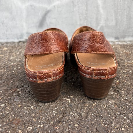 Dansko FLOWER LEATHER SABOT 24.0-24.5cm [S-4503]