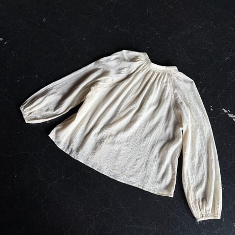 STRIPE×LACE GATHER BLOUSE [S-5049]