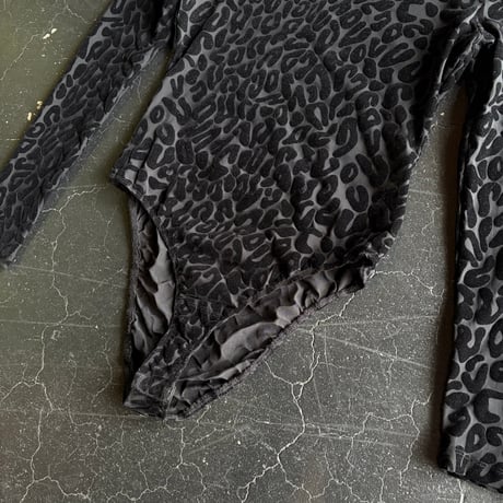 LEOPARD  SHEER LEOTARD [S-4858]