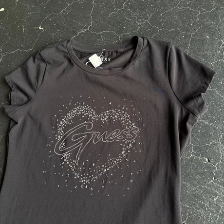 ”GUESS” HEART STONE TEE [S-4178]