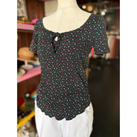 FLOWER COTTON TEE [S-4599]