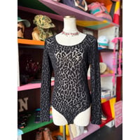 LEOPARD  SHEER LEOTARD [S-4858]