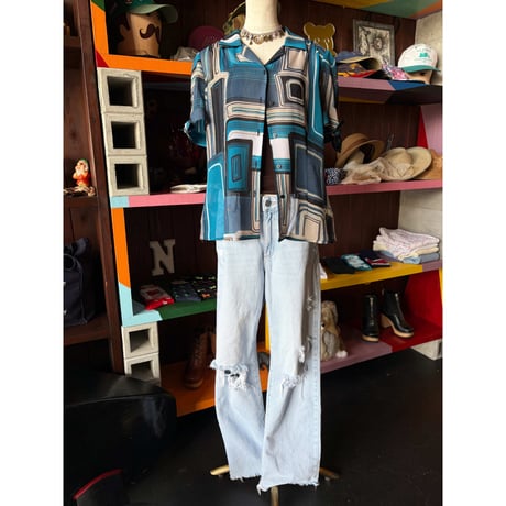 PATTERN SHEER SHIRT [S-4763]