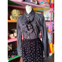 TUCK FRILL COTTON SHIRT [S-3483]