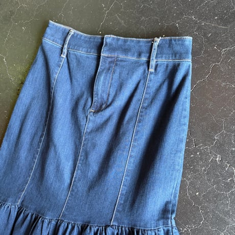 FRILL DENIM SKIRT [S-4441]