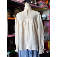 70’S CROCHET LACE BLOUSE [S-4834]