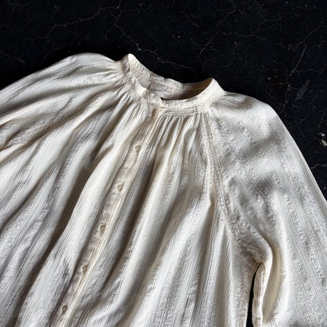 STRIPE×LACE GATHER BLOUSE [S-5049]