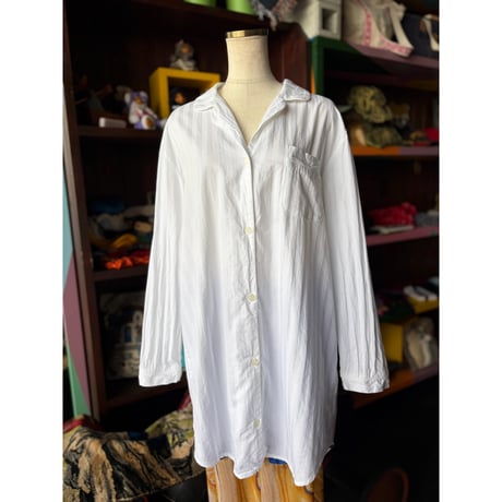 STRIPE COTTON PAJAMA SHIRT [S-4876]