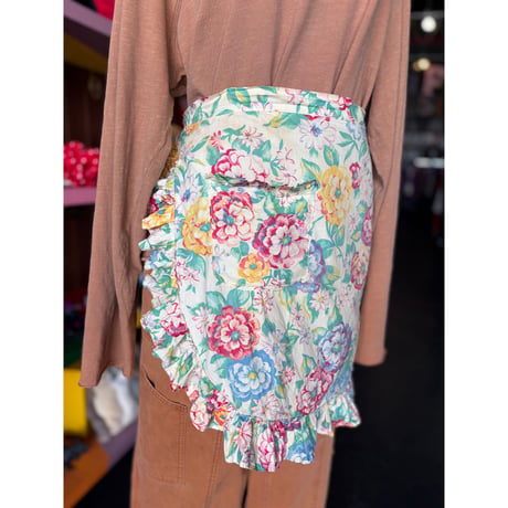 60’S FLOWER COTTON APRON [S-4929]