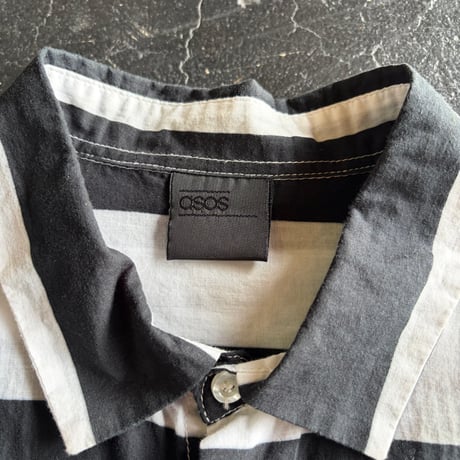 BORDER COTTON SHIRT [S-2885]