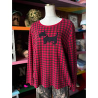 CHECK DOG COTTON TOPS [S-5030]