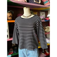 BORDER COTTON TOPS [S-4727]