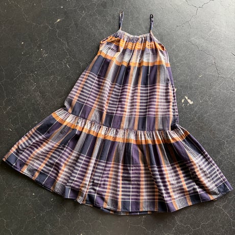 CHECK COTTON CAMI DRESS [S-4583]