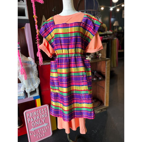 MEXICAN FABRIC APRON DRESS [S-4536]