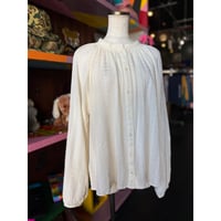 STRIPE×LACE GATHER BLOUSE [S-5049]