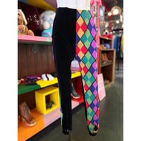 80’S COLORFUL×VELOUR STIRRUP LEGGINGS [S-4971]