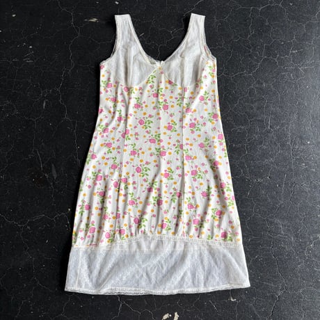 60’S FLOWER LINGERIE DRESS [S-4575]
